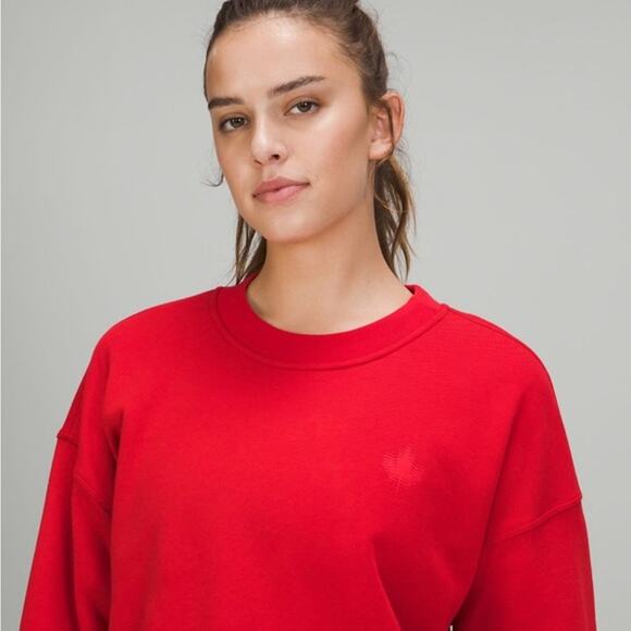 Lululemon Tops - Lululemon Team Canada Perfectly Oversized Crew in Red Size 2